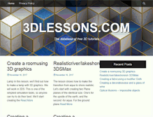 Tablet Screenshot of 3dlessons.com